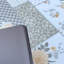 Tapis de cuisine antidérapant et antidérapant à motif floral à motif géométrique blanc et gris 18 po x 30 po-1841446956