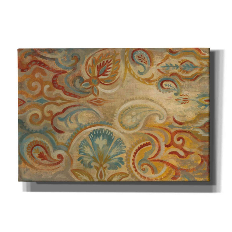 «Palmena Antique Paisley on Canvas» par Silvia Vassileva, reproduction, H 18 po x l 26 po x P 0,75 po