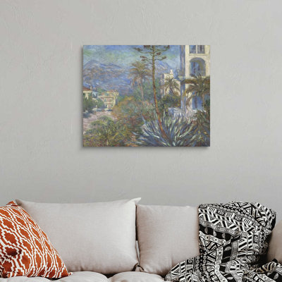 «Villa at Bordviera, 1884» par Claude Monet, reproduction d'art sur toile