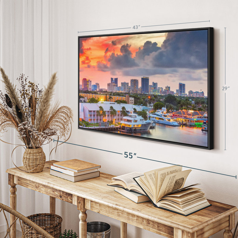 «Fort Lauderdale In Florida Wall Art», H 43 po x l 29 po