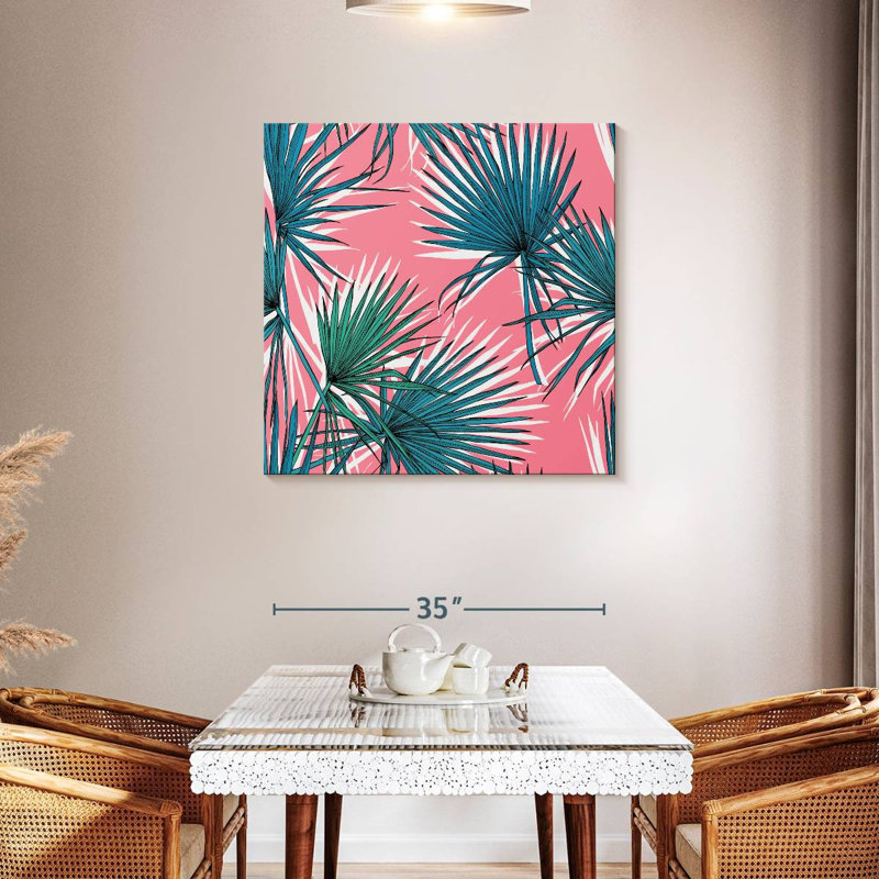 Harnek, palmiers sur fond rose