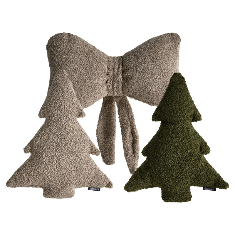 Novelty Cushion, Beige/Green