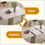 Table de salle à manger rétractable à dalle de roche pliante, table carrée extensible moderne avec base en acier inoxydable revêtue de cuir, table de cuisine à double usage pour les petits appartements