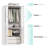20"D x 126"W x 71"H Modern Armoire With Soft-Close Doors — Fluted Glass Wardrobe Closet With Shelves & Drawers-315855704