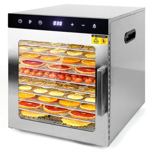 VEVOR Food Dehydrator Machine w/6 Stainless Steel Trays, 700-Watts