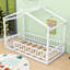 Structure de lit en bois avec clôture Akeiba, pour enfants, adolescents-152408394-152408759