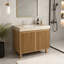 Meuble-lavabo avec lavabo en céramique et comptoir en pierre frittée veinée, sur pied-964036549-964036552-964036558