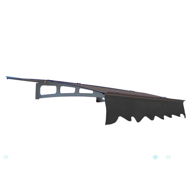 Door Window Awning Canopy Made Of  0.137 Inch Thick Crystal Solid Polycarbonate Sheet And Aluminum Alloy With Valance In Size Of 59" Wide X 34" Deep For Wooden Wall House