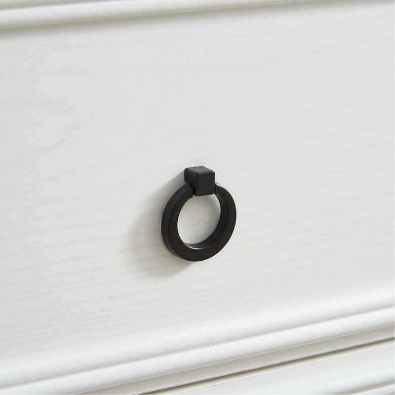 Commode blanche 6 pièces - Rangement spacieux et tendance dans l'unité avec rails en métal de style charmant