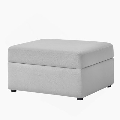 Repose-pieds avec rangement - gris