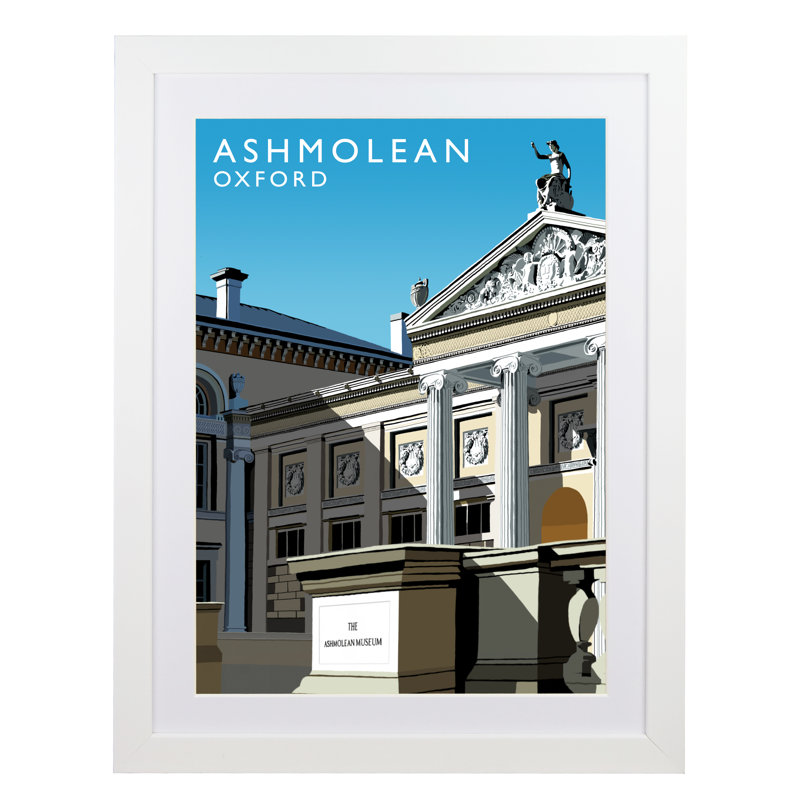 Ashmolean by Richard O'Neil - Print, White Wood Frame, 54 cm H x 44 cm W x 2.2 cm D