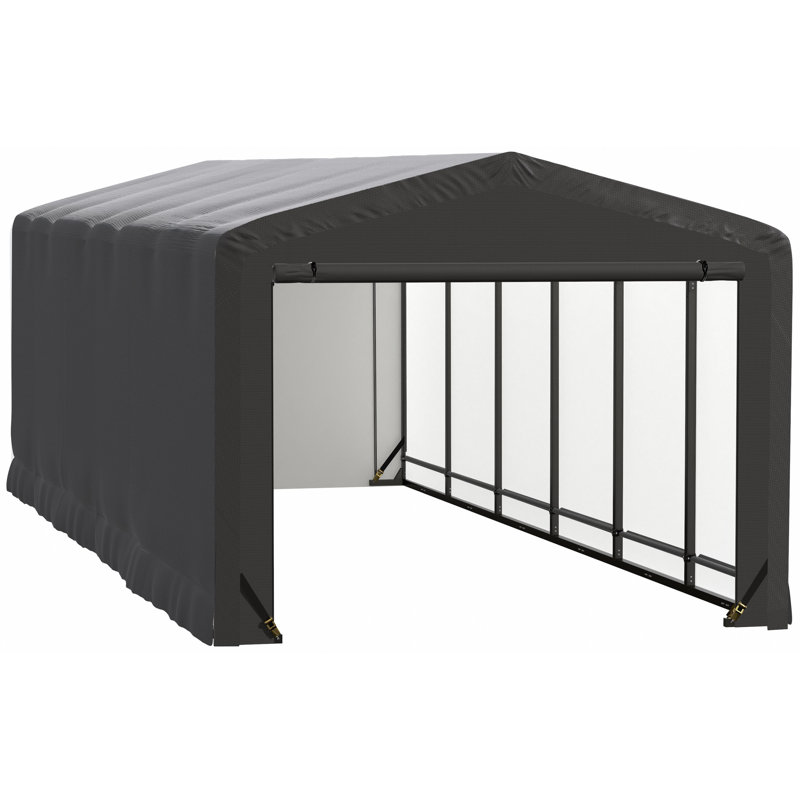 Garage Shelterube résistant au vent et à la neige, 10 x 27 x 8, gris
