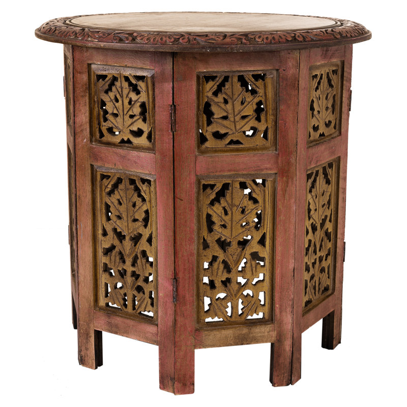 Aramus Solid Wood Abstract Coffee Table, Brown