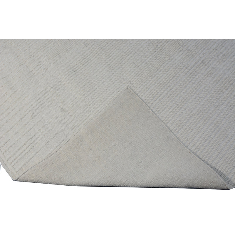 Wool Area Rug in Ivory, Rectangle 9' x 12'