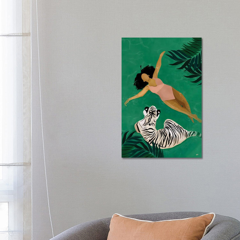 « Drift » par Bria Nicole-impression d’art graphique, Pas de tapis, Toile tendue, H 40 po x l 26 po x P 1,5 po