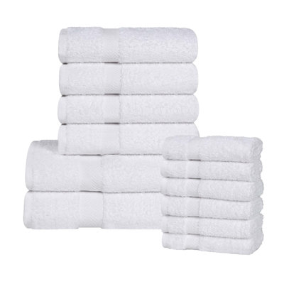 12-Piece Quick-Drying Cotton Towel Set