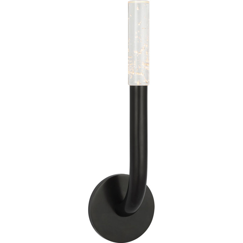 Rousseau Single Sconce with Seeded Glass, Bronze