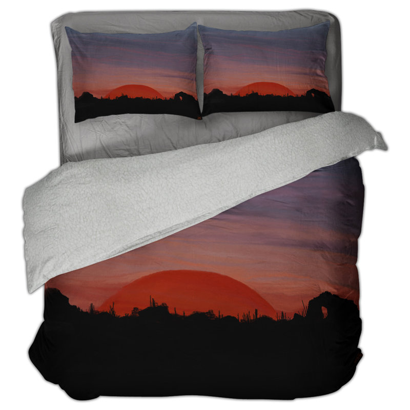 Desert Sunset Sherpa Comforter Set, King