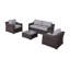 Ensemble de conversation modulaire avec coussins 5 pièces Biles