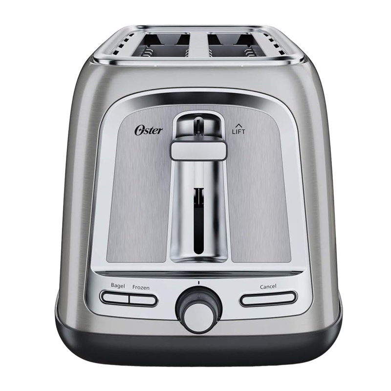 Oster 2-Slice Extra Wide Slot Stainless Steel Toaster with Advanced Toast Technology in Silver