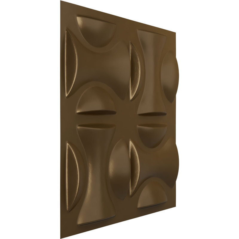 Panneau mural décoratif 3D EnduraWall de l 19 5/8 po x H 19 5/8 po, bronze métallique champagne (couvre 2,67 pieds carrés)