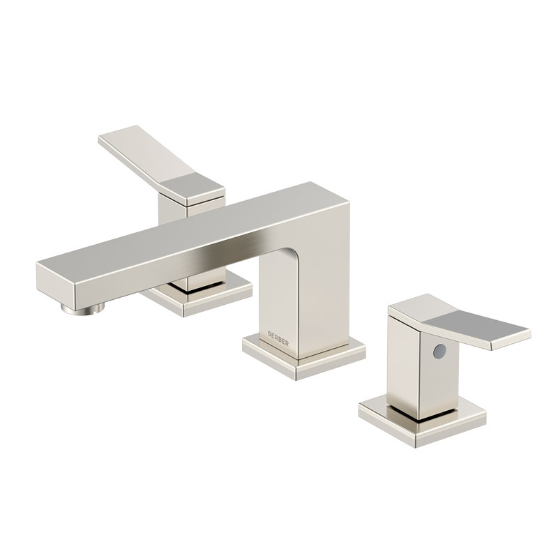 Avian Widespread Bathroom Faucet with Drain Assembly, Brushed Nickel