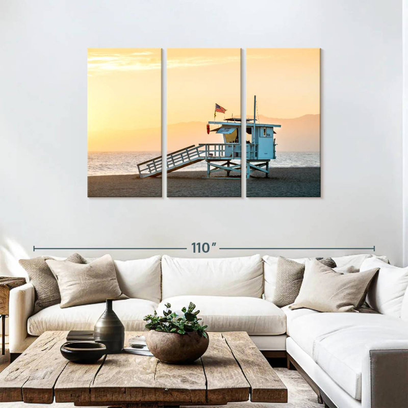 Gillard Dramatic Venice Beach Sunset, 48" H x 74" W