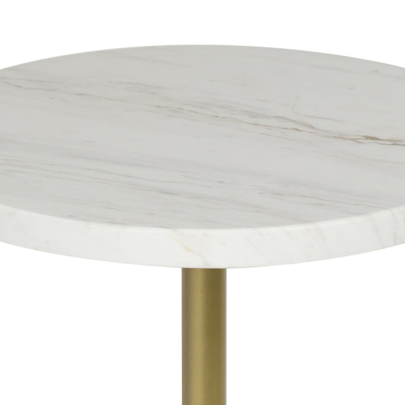 Arthur Accent Table (Polished Nickel), Natural Brass