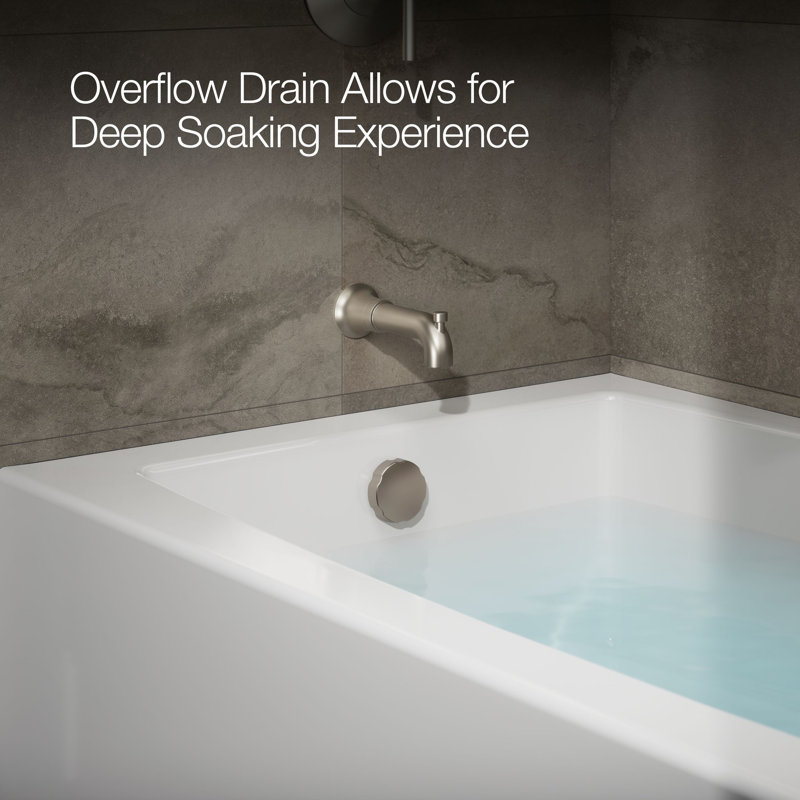 Entity 60 In. X 36 In. Alcove Bath With Left Drain, Left