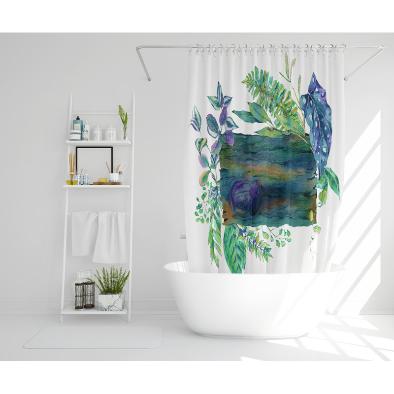 Wilna Polyester Shower Curtain Set, 168cm H x 168cm W