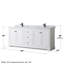 Meuble-lavabo double de l 80 po x P 22 po x H 35 po Avery-80214070-41604558