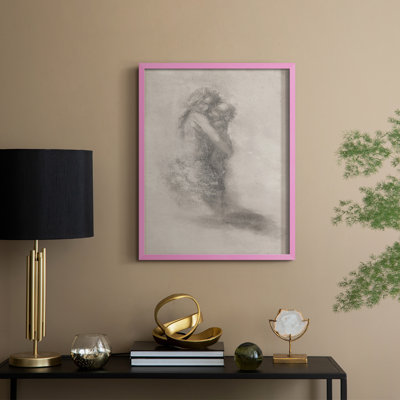 Croquis rétro, reproduction encadrée Lxxiv - bois massif