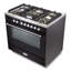 Cuisinière à double combustible 36 pouces Verona Ultima Series avec 5 brûleurs scellés (noir mat)-529268100