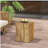 Wood-Look Square-Column MGO End Table, H18",Wood-Like Distressed Finish, Mix with Different Heights, Indoor Outdoor Use,Natural Color-611307652