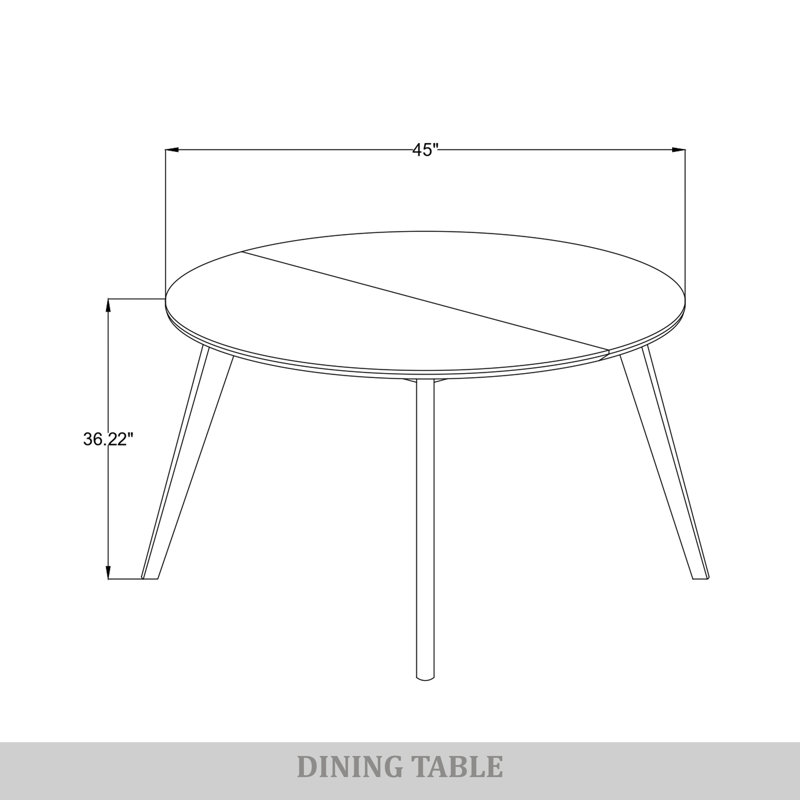 TABLE DE COMPTOIR L 45 po BRUN, Bois brun