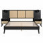 Structure de lit grand format en bois massif - Aucun sommier requis, robuste et durable, L 84 po x l 98 po x H 41,3 po-830473093