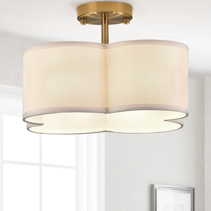 4-Lamp Golden Flower shaped Adjustable Iron Ceiling Light