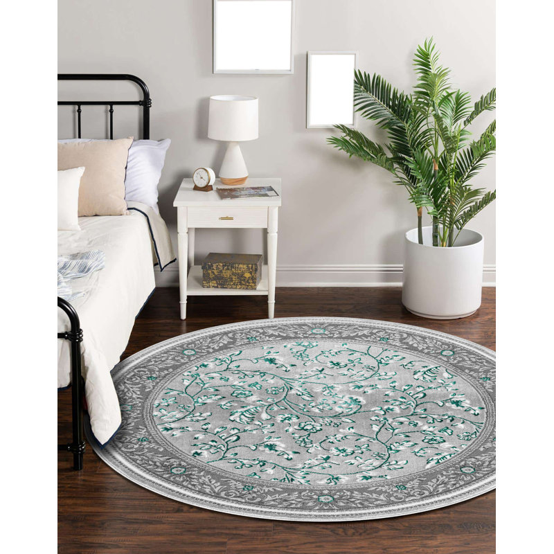 Marco Emerlad Traditional Floral Area Rug – Luxury Living Room, Bedroom & Hallway Carpet – Classic Oriental Pattern Floor Mat