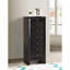 Commode 7 tiroirs pour la lingerie, noire