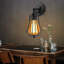 Vintage Industrial Adjustable E27 Wire Cage Wall Sconce, Oil Rubbed Indoor Wall Lamp-1588861890-1588861895