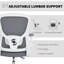 HOMCOM Draughtsman Chairs, 4D Lumbar, High Rise Office Chair, Charcoal Grey-716540948