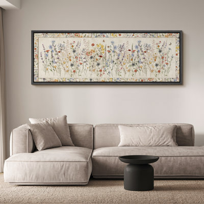 Vibrant Wildflower " Charming Wildflower Botanical Modern Art Relax/Calm WarmExtra Large Wall Decor Office "