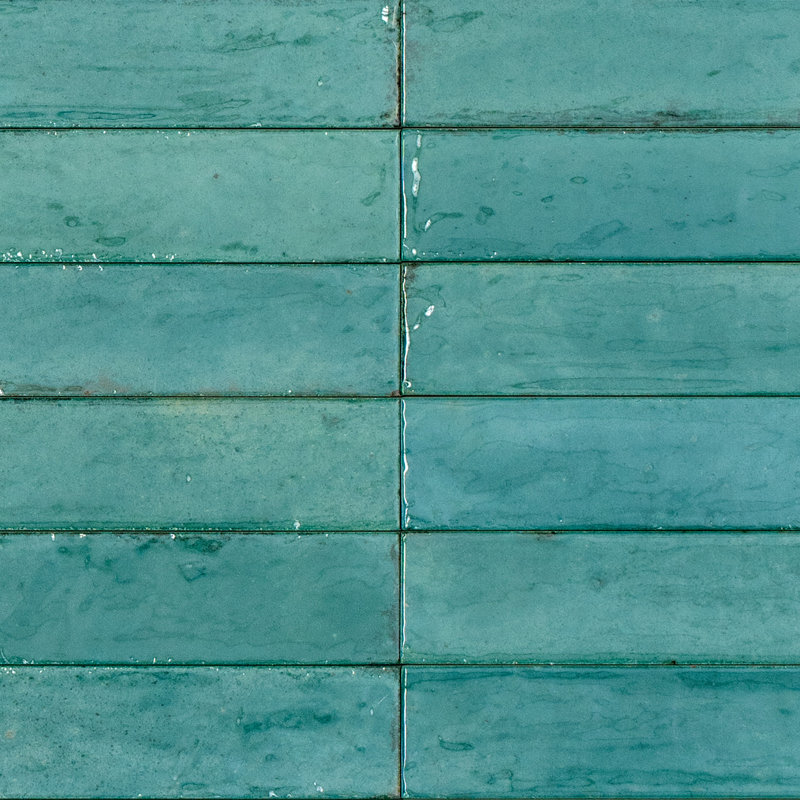 Lucca 2.5" x 9.5" Italian Porcelain Subway Tile, Turquoise
