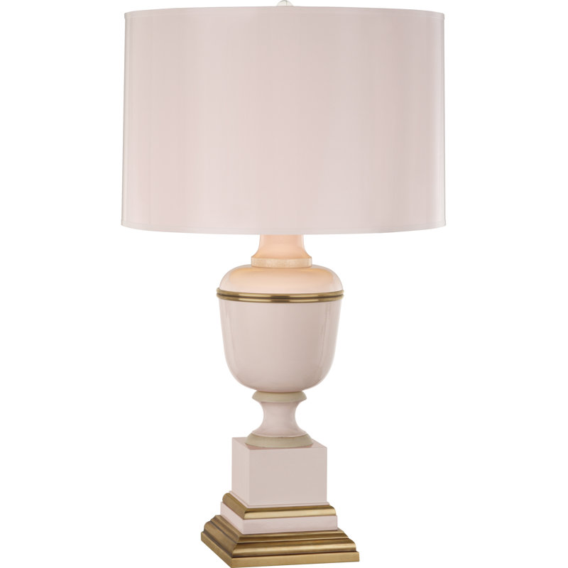 Annika Metal Table Lamp, 29.5" H x 17" W x 17" D, Blush, Blush