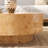 43" Modern Oval Coffee Table With Solid Wooden Veneer-419117347