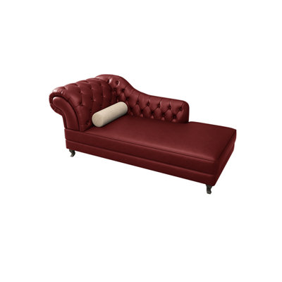 Sponge Filled, Leather Fabric Recliner Faux Leather Chaise Lounge