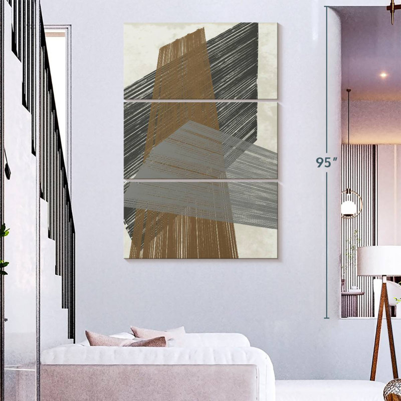 Triangle Stripes I, 74" H x 48" W