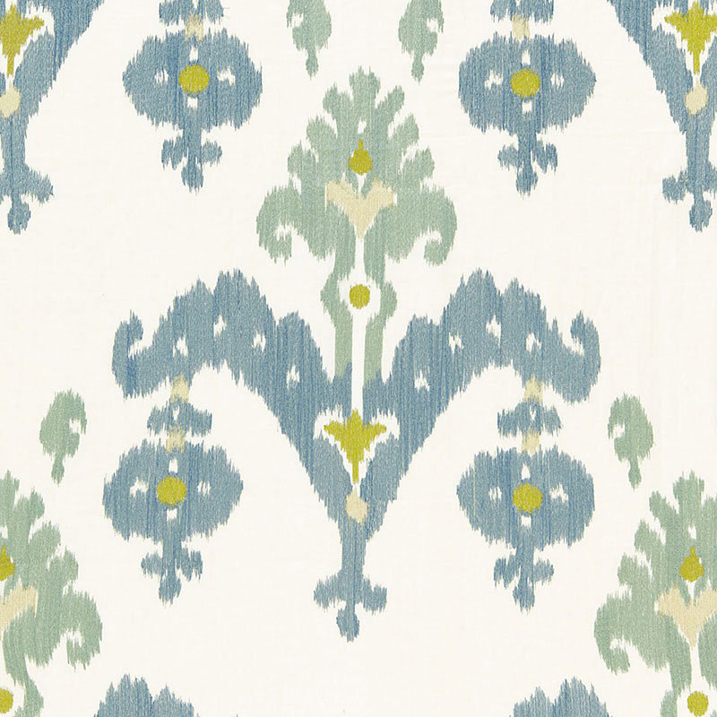 Raja Embroidery Fabric, Sky