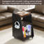 Support pour tourne-disque avec rangement pour chambre à coucher, salon, bureau, table tournante avec rangement ouvert, support audio-122516227