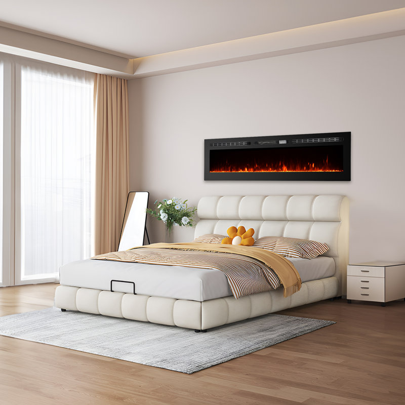 Blue Elephant 152.4cm W Black Electric Fireplace